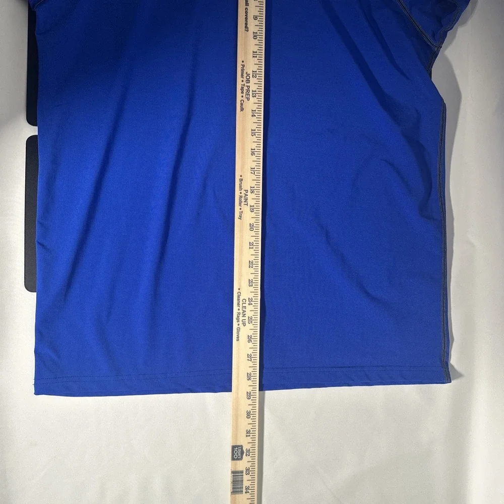 Radicool Skins 100+ Spf Rash guard Men's Shirt‎ Blue Size 2X Beach Fishing